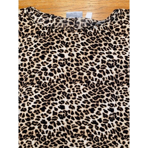 Leopard Print Womens Long Sleeve Top With Drawstring & Elastic Hem - Picture 1 of 6